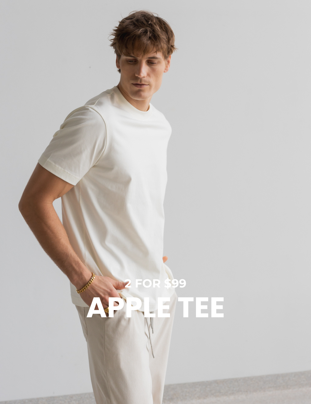 Mid-weight Apple Tee - Off white