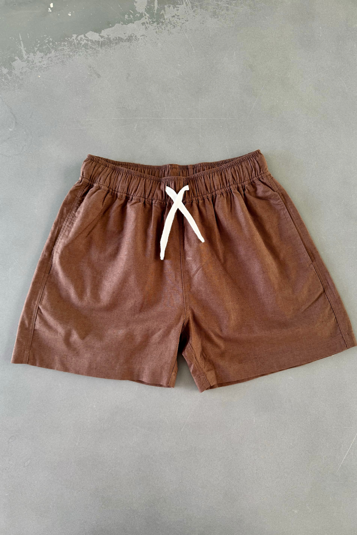 Summer Linen Shorts - Brown