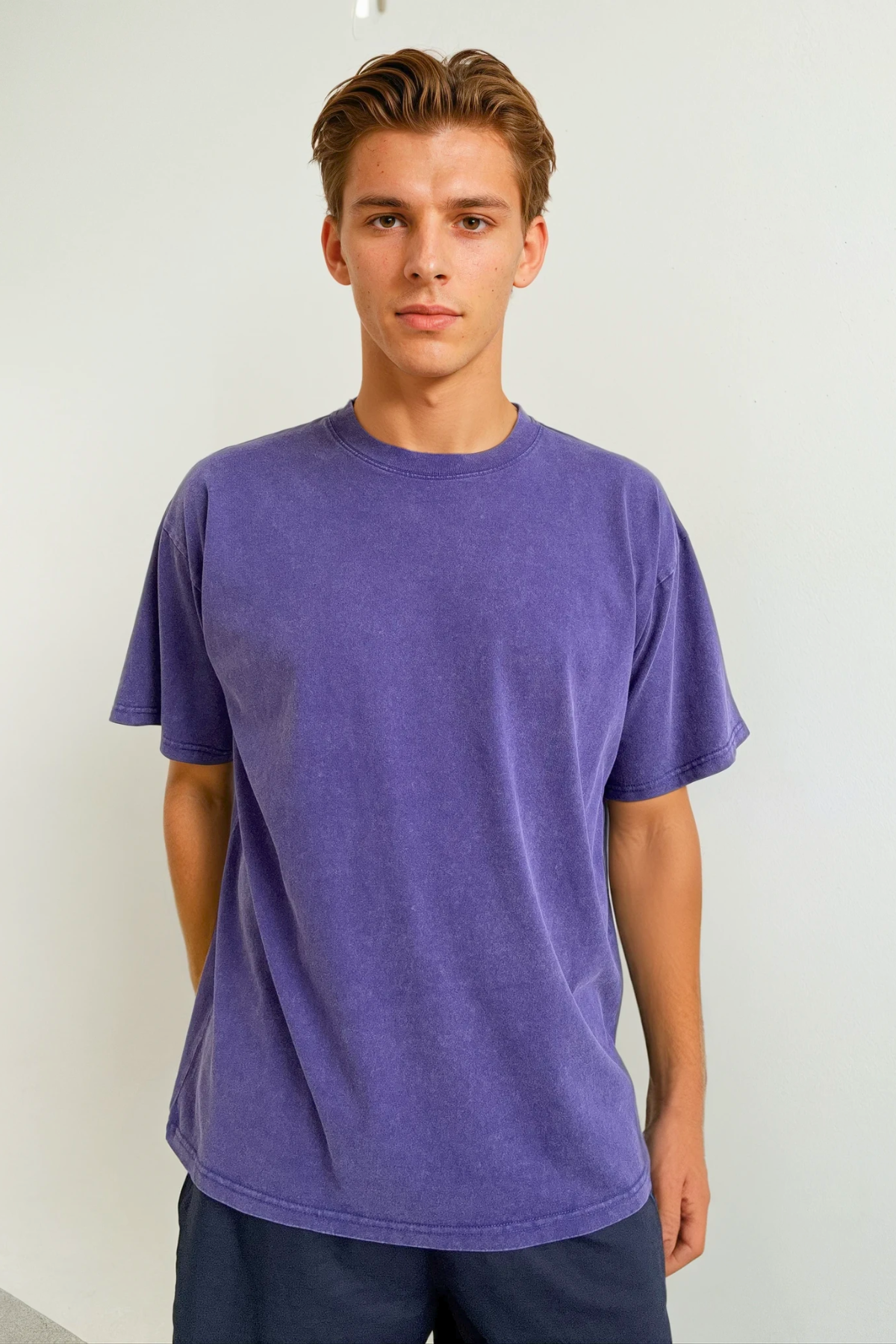 Acid Wash Tee - Purple