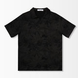 Palm V-Neck Polo - Black