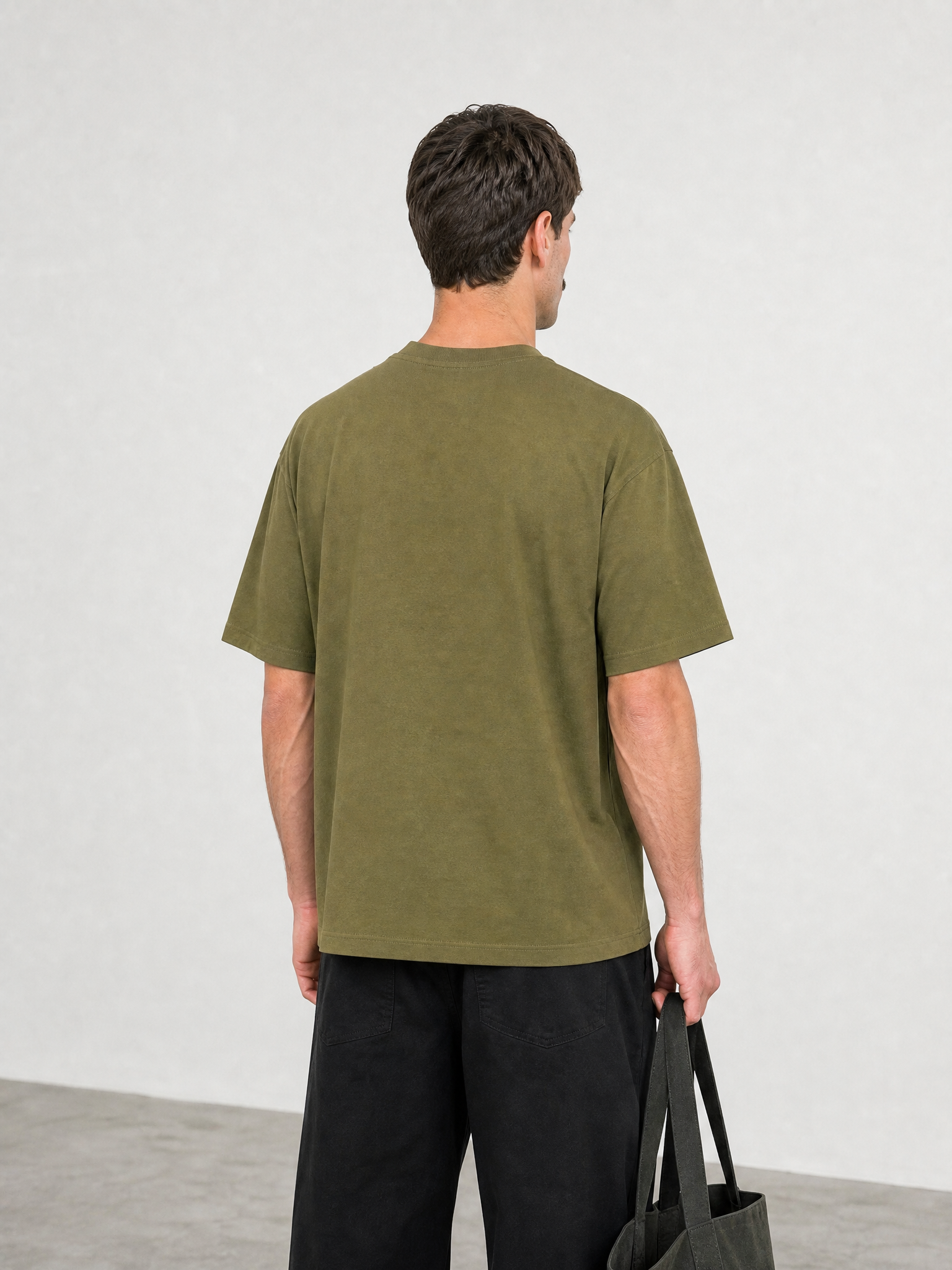 Frame Tee - Moss - model back view