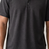 Relaxed Henley Tee - Black