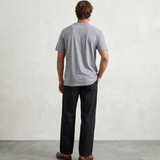 Relaxed Henley Tee - Heather Grey