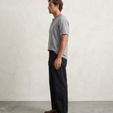 Relaxed Henley Tee - Heather Grey