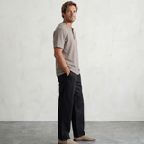 Relaxed Henley Tee - Khaki