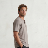 Relaxed Henley Tee - Khaki