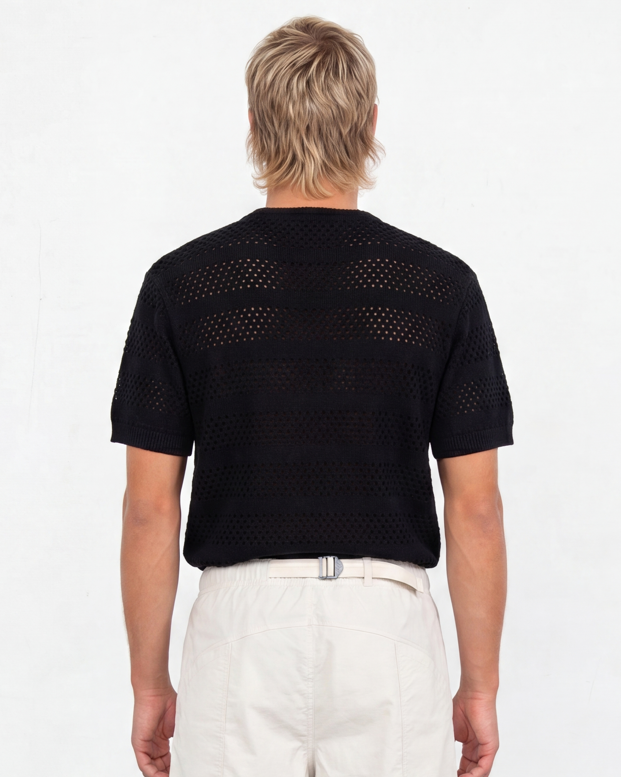 Wool Blend Tee - Black
