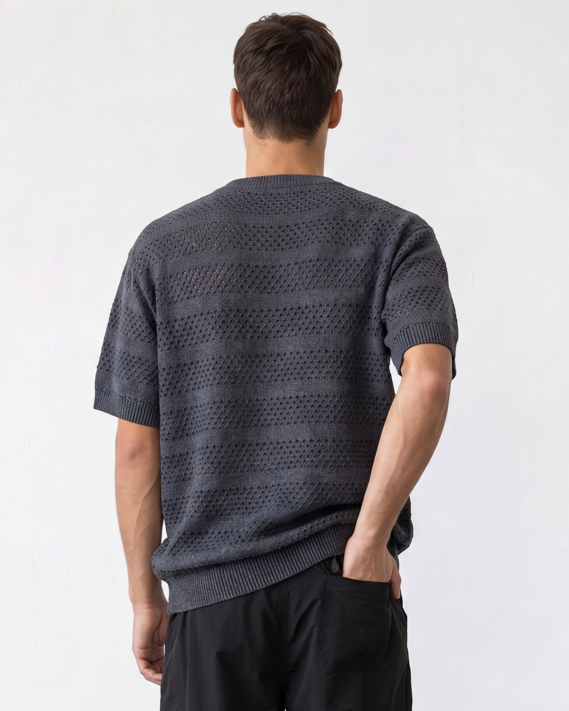 Wool Blend Tee - Grey
