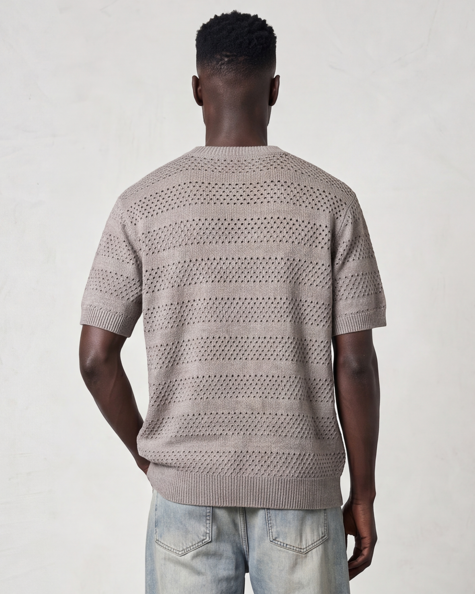 Wool Blend Tee - Khaki