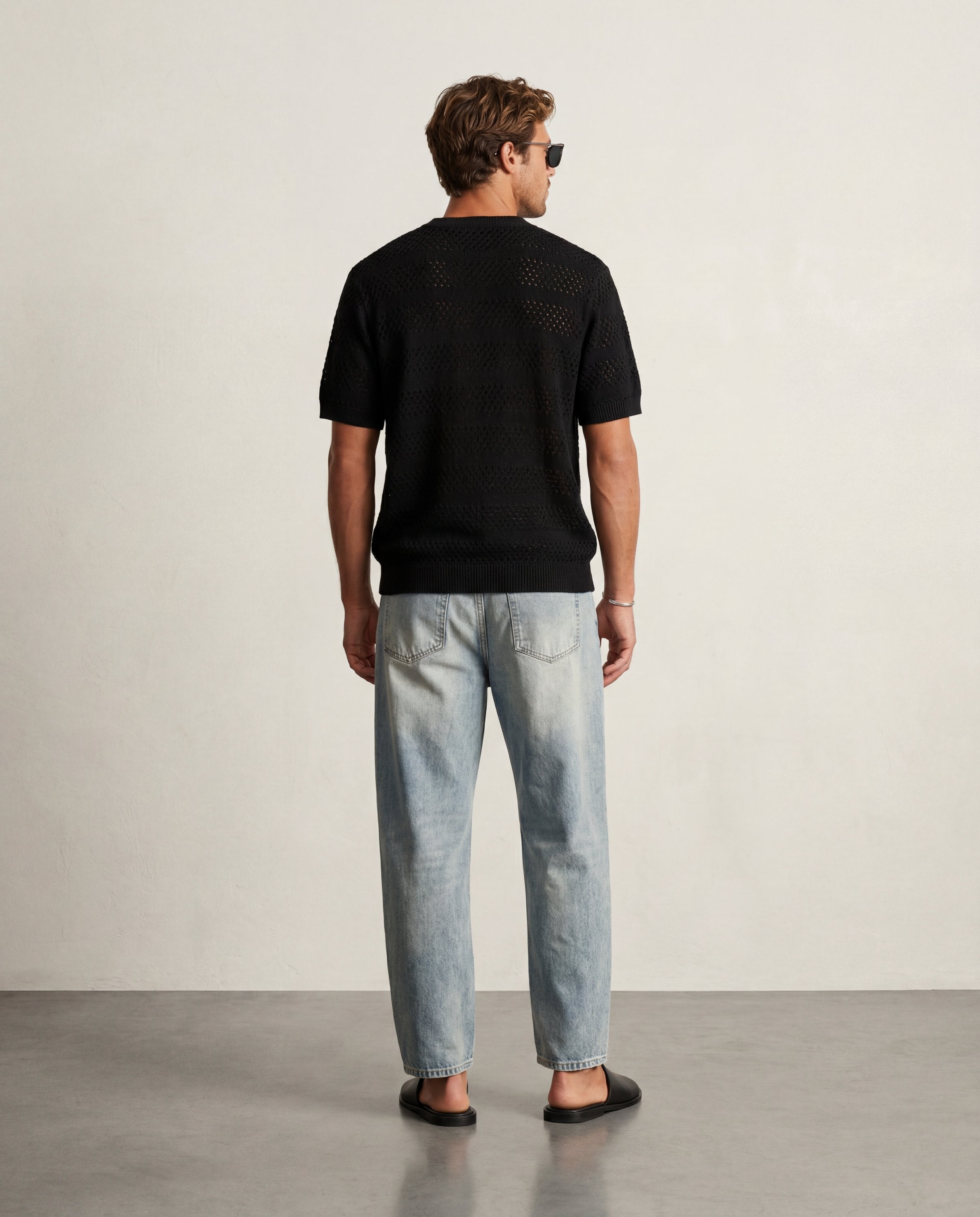 Wool Blend Tee - Black