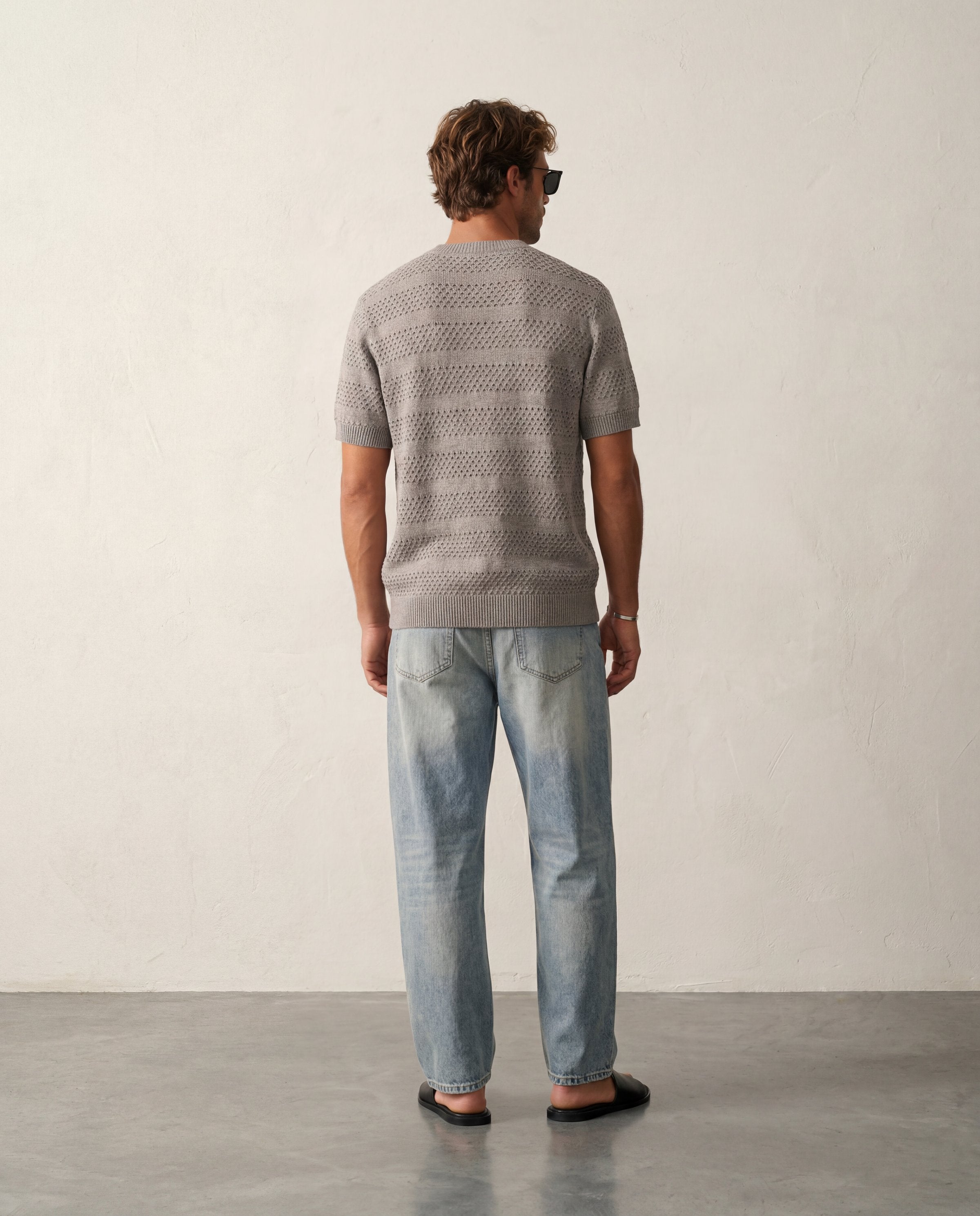 Wool Blend Tee - Khaki