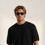 Wool Blend Tee - Black