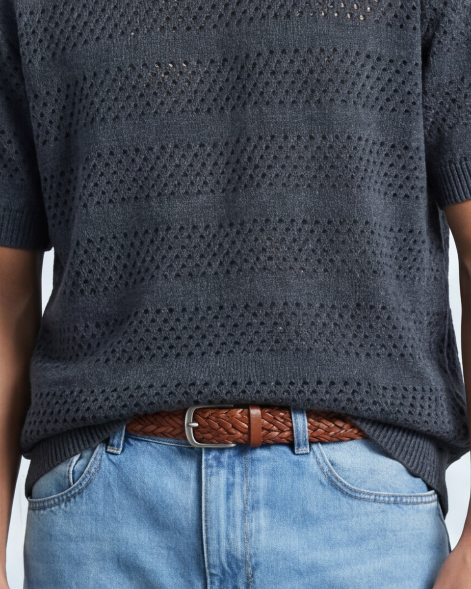 Wool Blend Tee - Grey