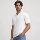 Pique Polo - White