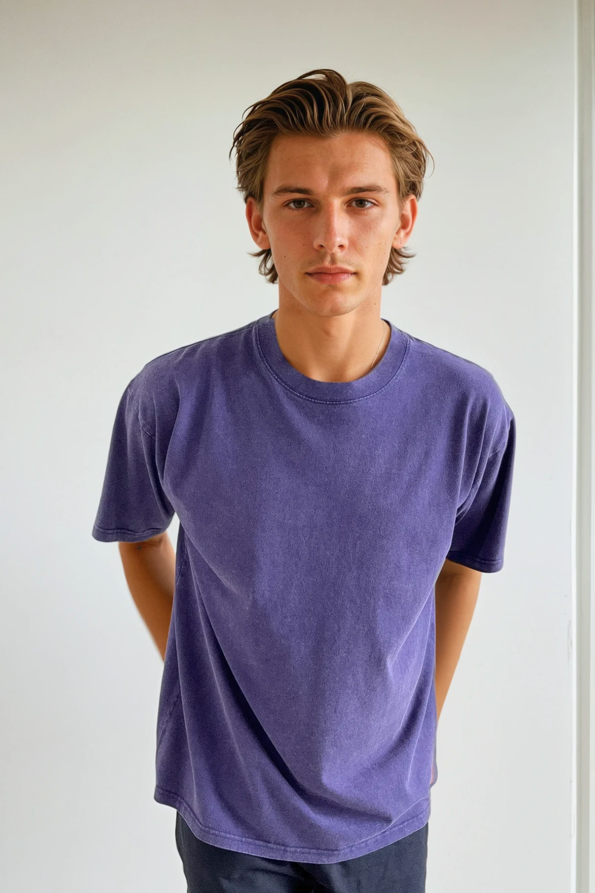 Acid Wash Tee - Purple