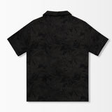 Palm V-Neck Polo - Black