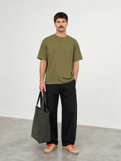 Frame Tee - Moss - model front view