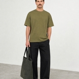 Frame Tee - Moss - model full body