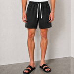 Hipland Washed All Day Shorts - Black - front view