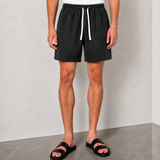 Hipland Washed All Day Shorts - Black - front view