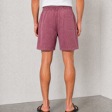 Hipland Washed All Day Shorts - Dusty Pink - back view