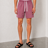 Hipland Washed All Day Shorts - Dusty Pink - front view