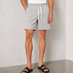 Hipland Washed All Day Shorts - Light Grey - front view