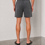 Hipland Washed All Day Shorts - Medium Grey - back view