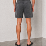 Hipland Washed All Day Shorts - Medium Grey - back view