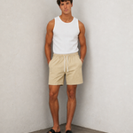 Hipland Washed All Day Shorts - Sand - front view