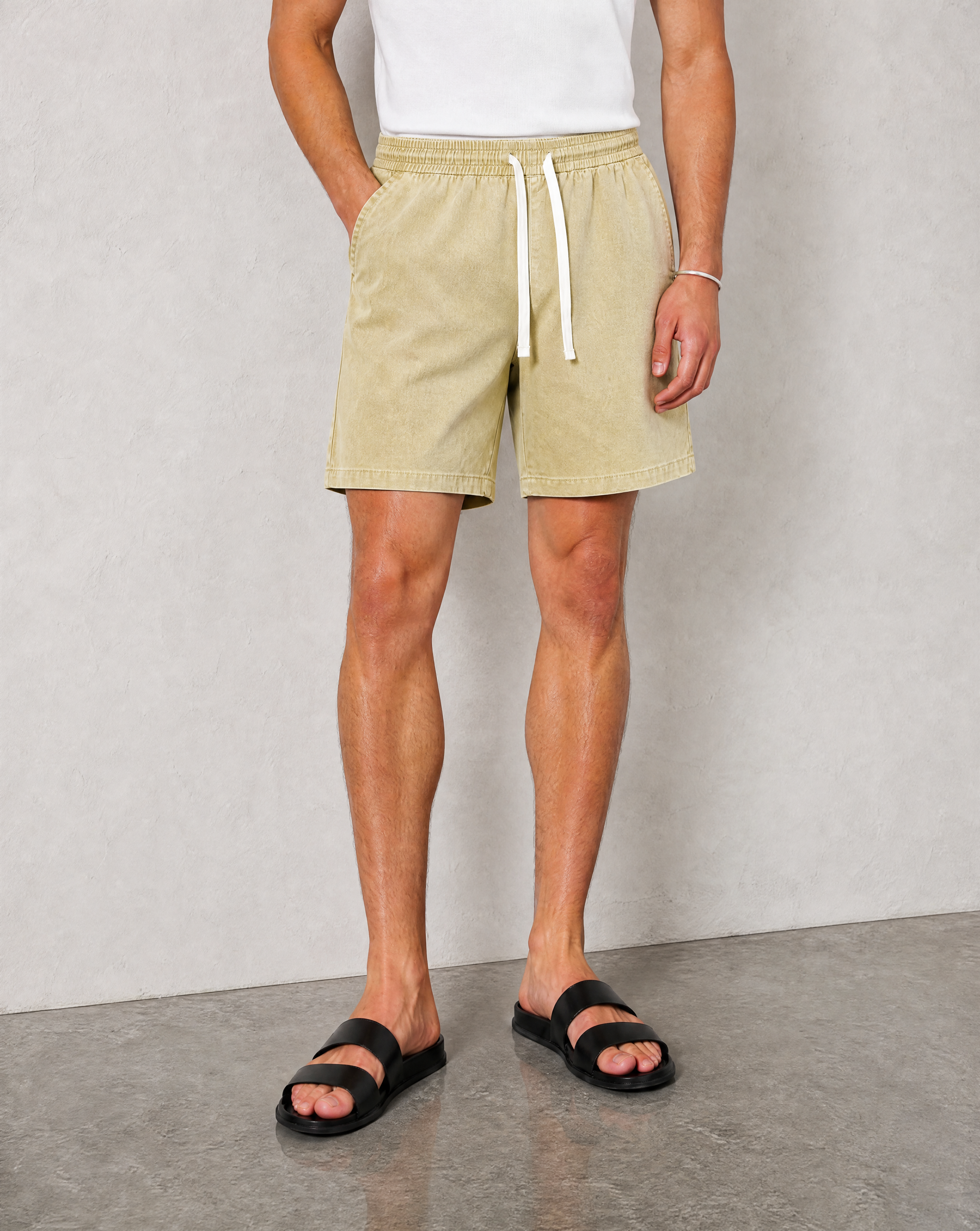 Hipland Washed All Day Shorts - Sand - alternate view