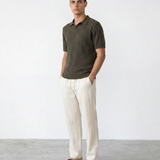 Rib Knit Polo - Olive