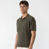 Rib Knit Polo - Olive