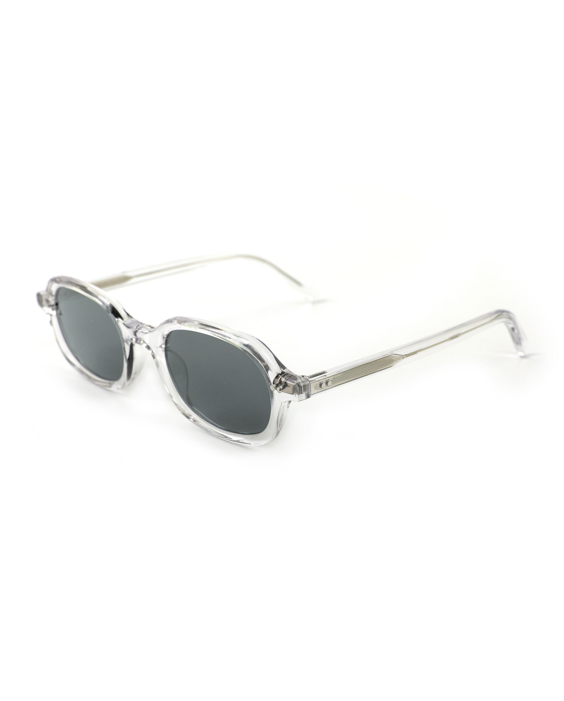 Capri Sunglasses - Clear Frame, Grey Lens