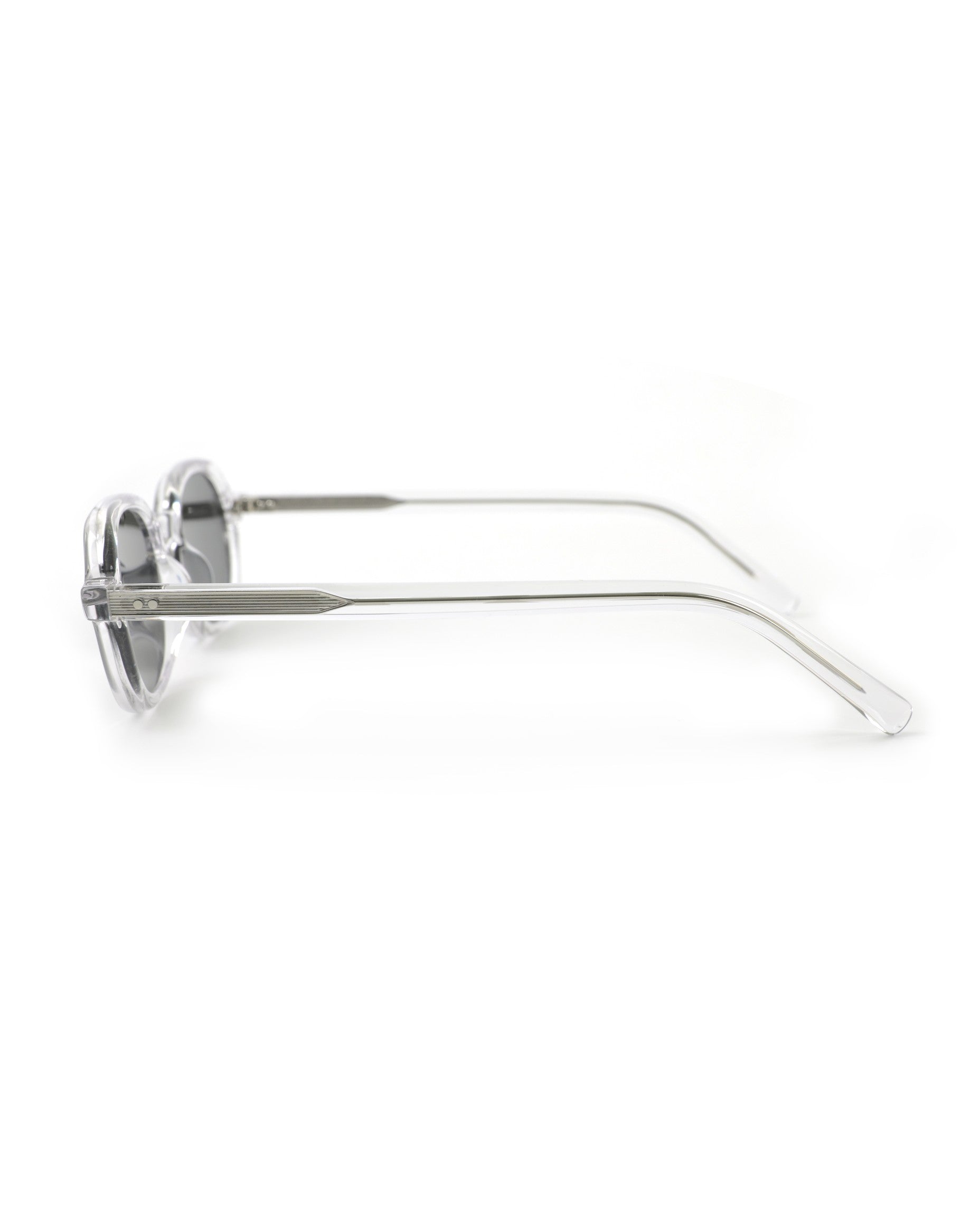 Capri Sunglasses - Clear Frame, Grey Lens