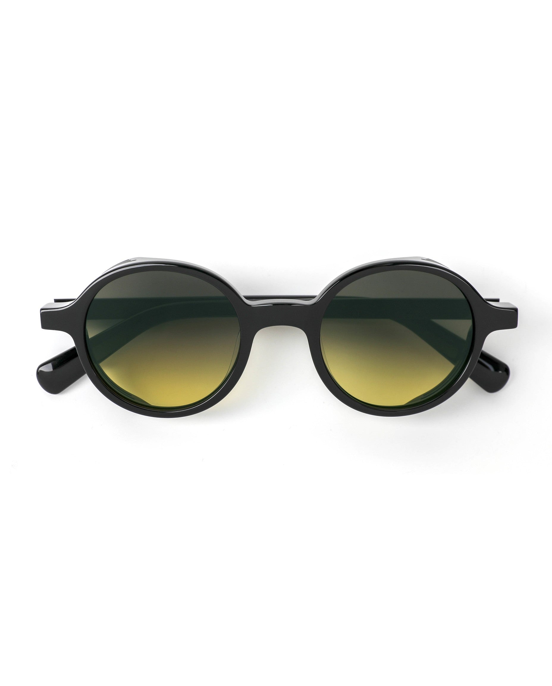 Byron Sunglasses - Black Frame, Gradient Yellow Lens
