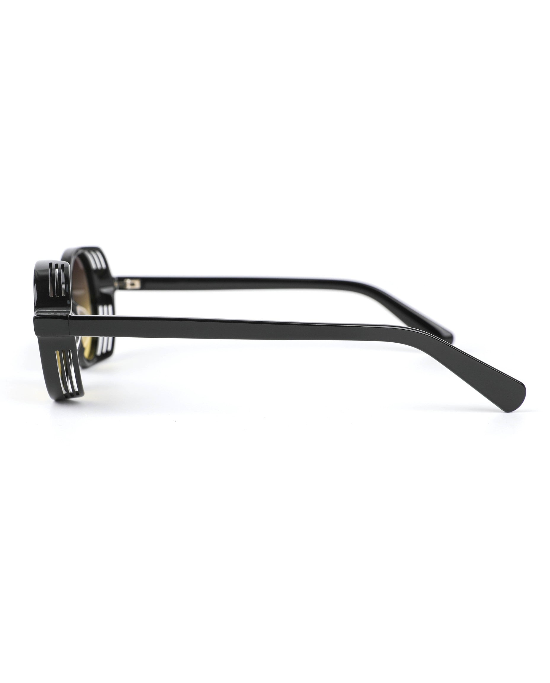 Byron Sunglasses - Black Frame, Gradient Yellow Lens