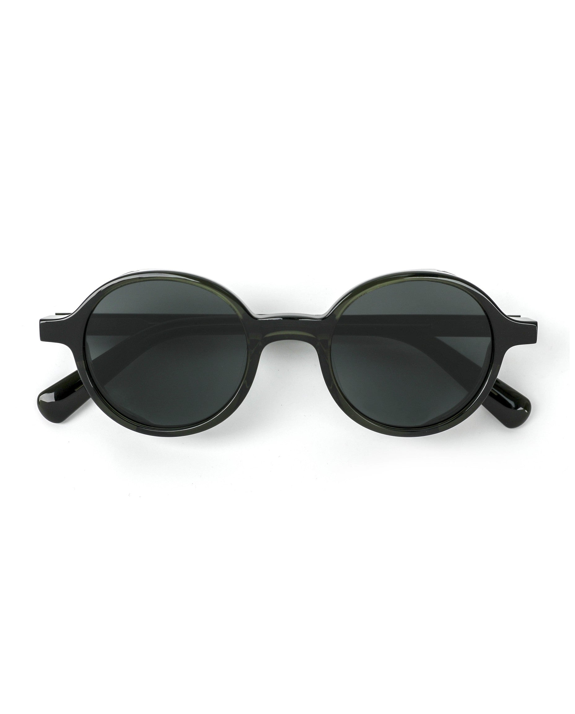 Byron Sunglasses - Dark Green Frame, Grey Lens