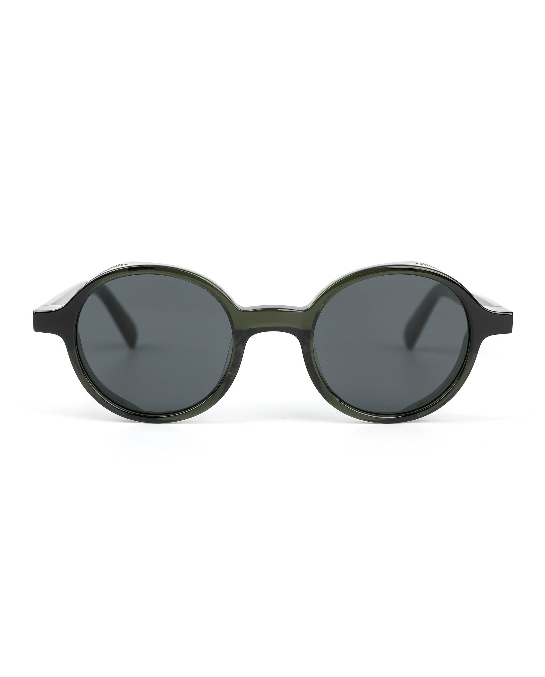 Byron Sunglasses - Dark Green Frame, Grey Lens