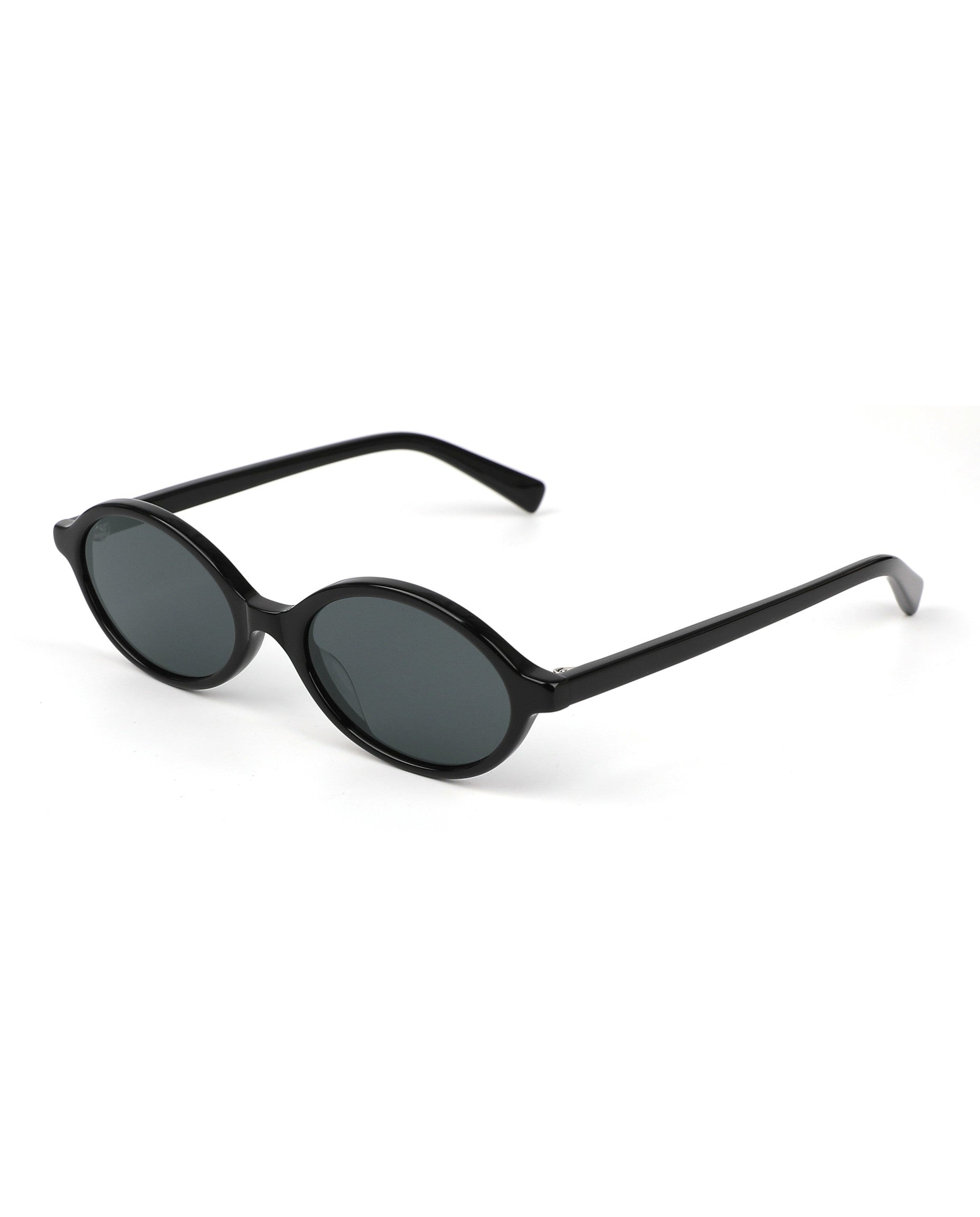 Biarritz Sunglasses - Black Frame, Grey Lens