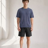 Slub Knit Tee - Blue - front view