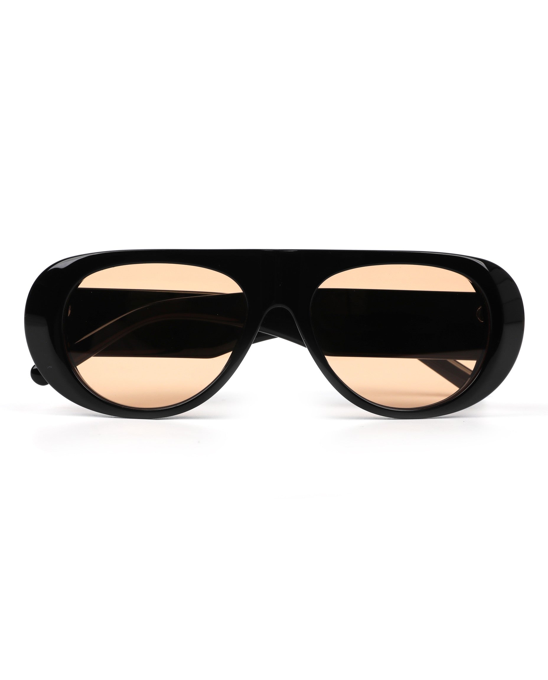 Tulum Sunglasses - Black Frame, Orange Lens