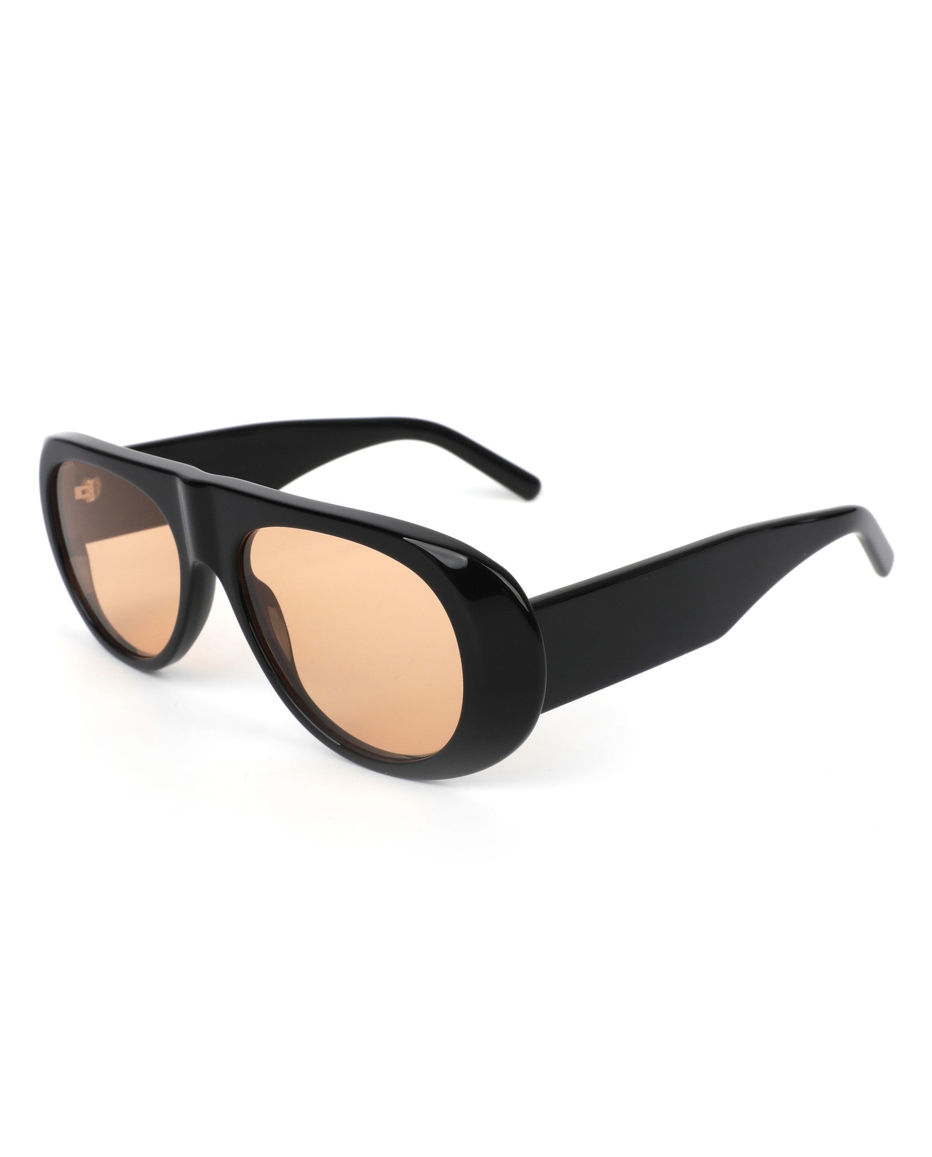 Tulum Sunglasses - Black Frame, Orange Lens