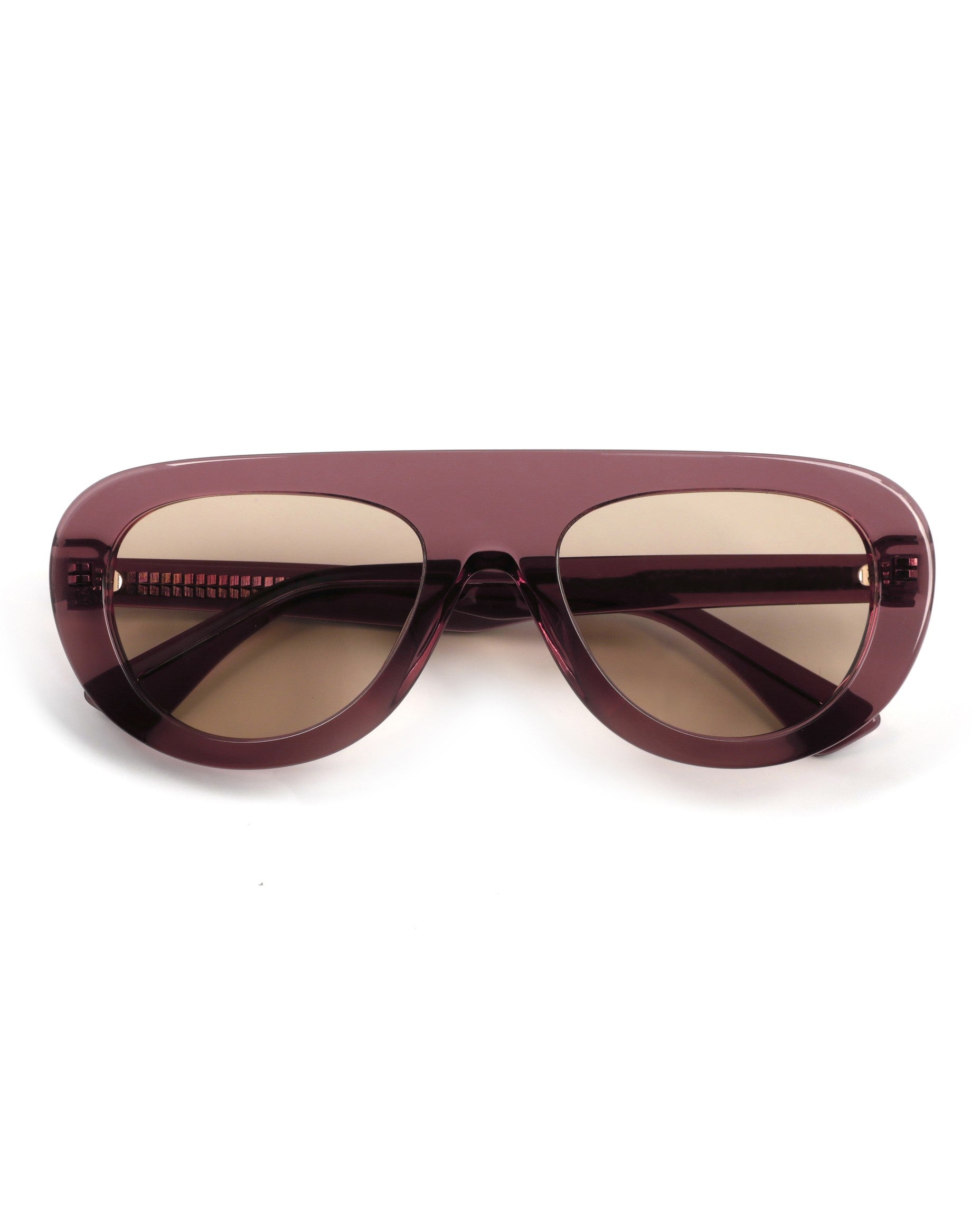 Ibiza Sunglasses - Burgundy Frame, Light Brown Lens