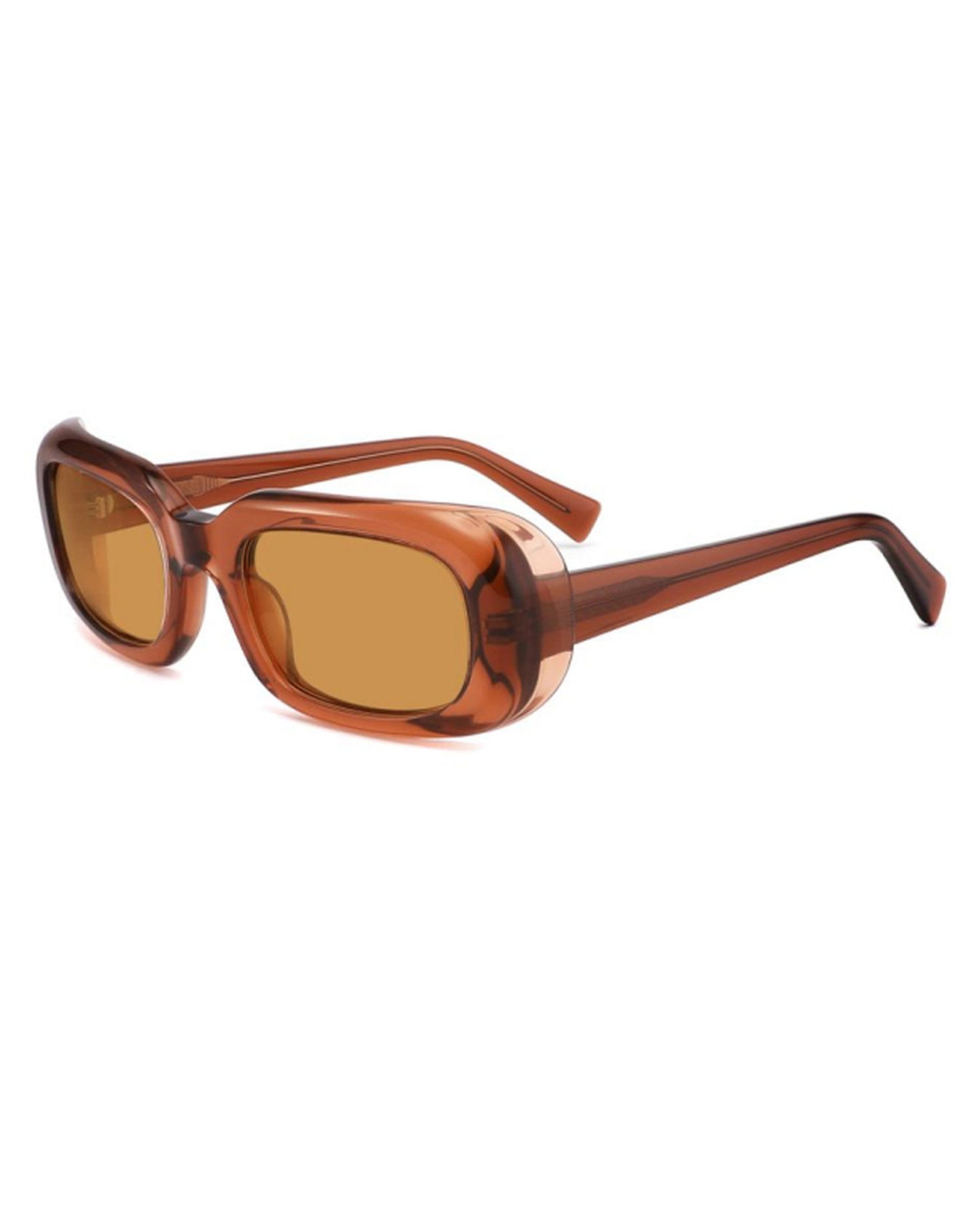 Cabo Sunglasses - Transparent Brown Frame, Brown Lens