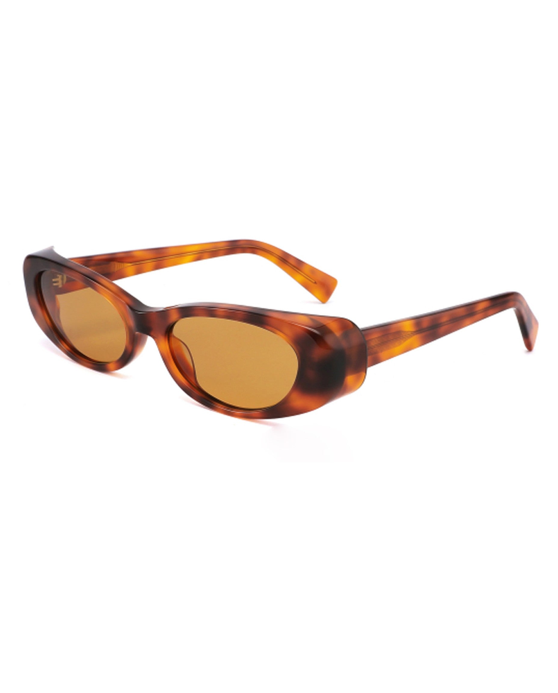 Havana Sunglasses - Yellow Tortoise Frame, Brown Lens