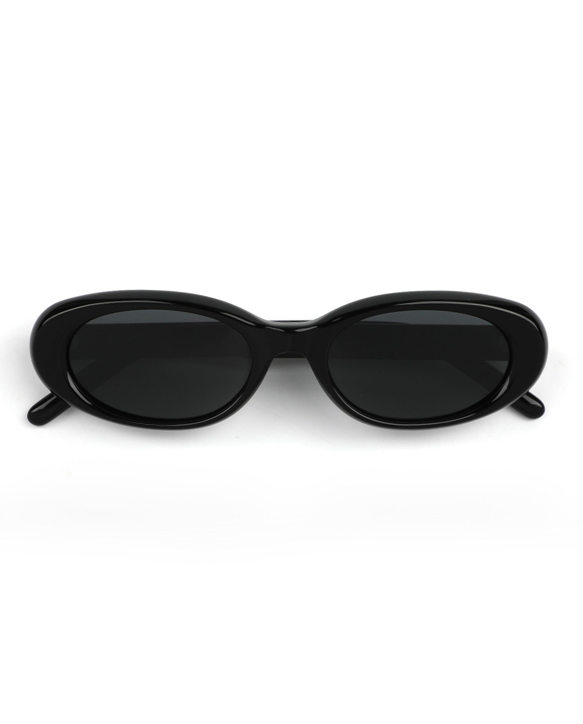 Lisbon Sunglasses - Black Frame, Grey Lens