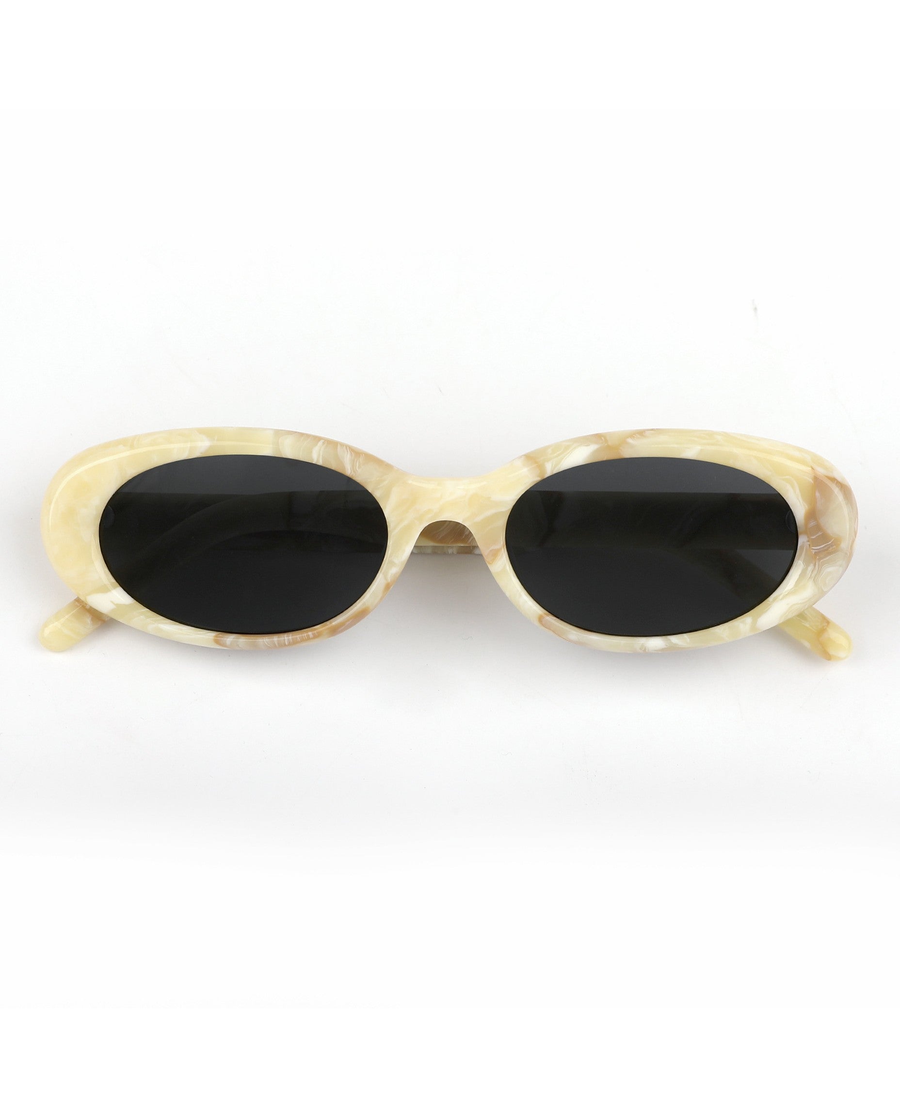 Lisbon Sunglasses - Yellow Tortoise Frame, Grey Lens