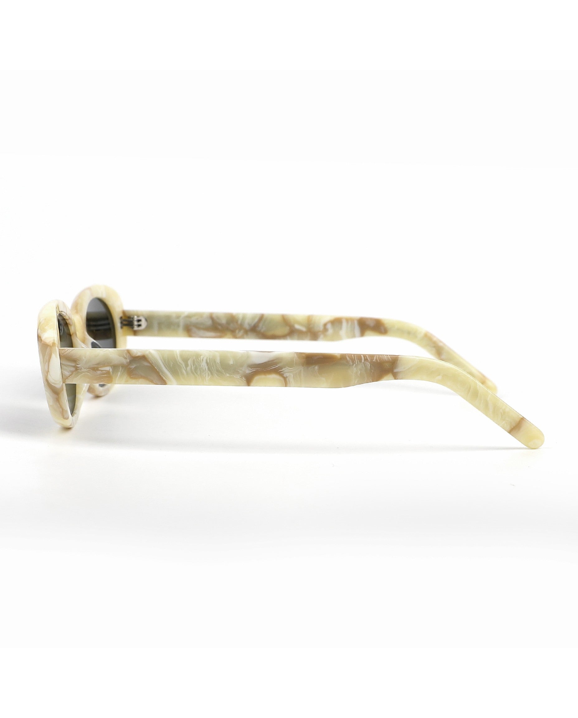 Lisbon Sunglasses - Yellow Tortoise Frame, Grey Lens