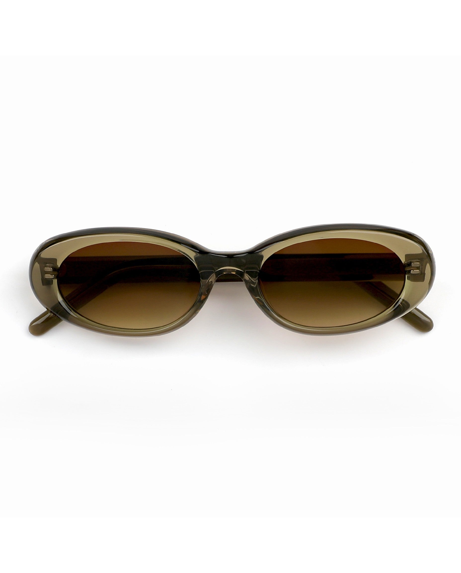 Lisbon Sunglasses - Green Frame, Brown Lens
